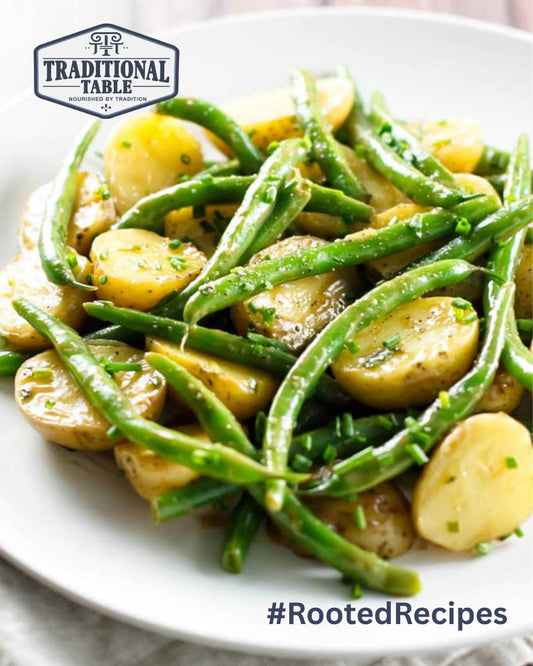 Tallow Roast Potato Salad with Green Beans &amp; Mustard Dressing