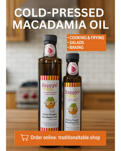 Happy Fats Extra Virgin Macadamia Oil 500ml